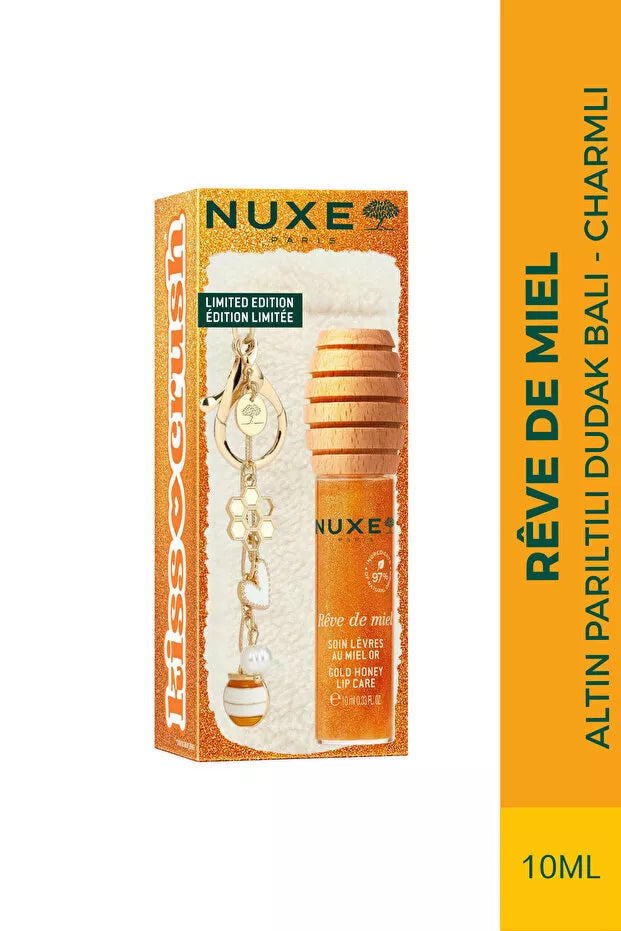 Nuxe Reve de Miel Besleyici Işıltılı Dudak Balı - Charm Aksesuarlı