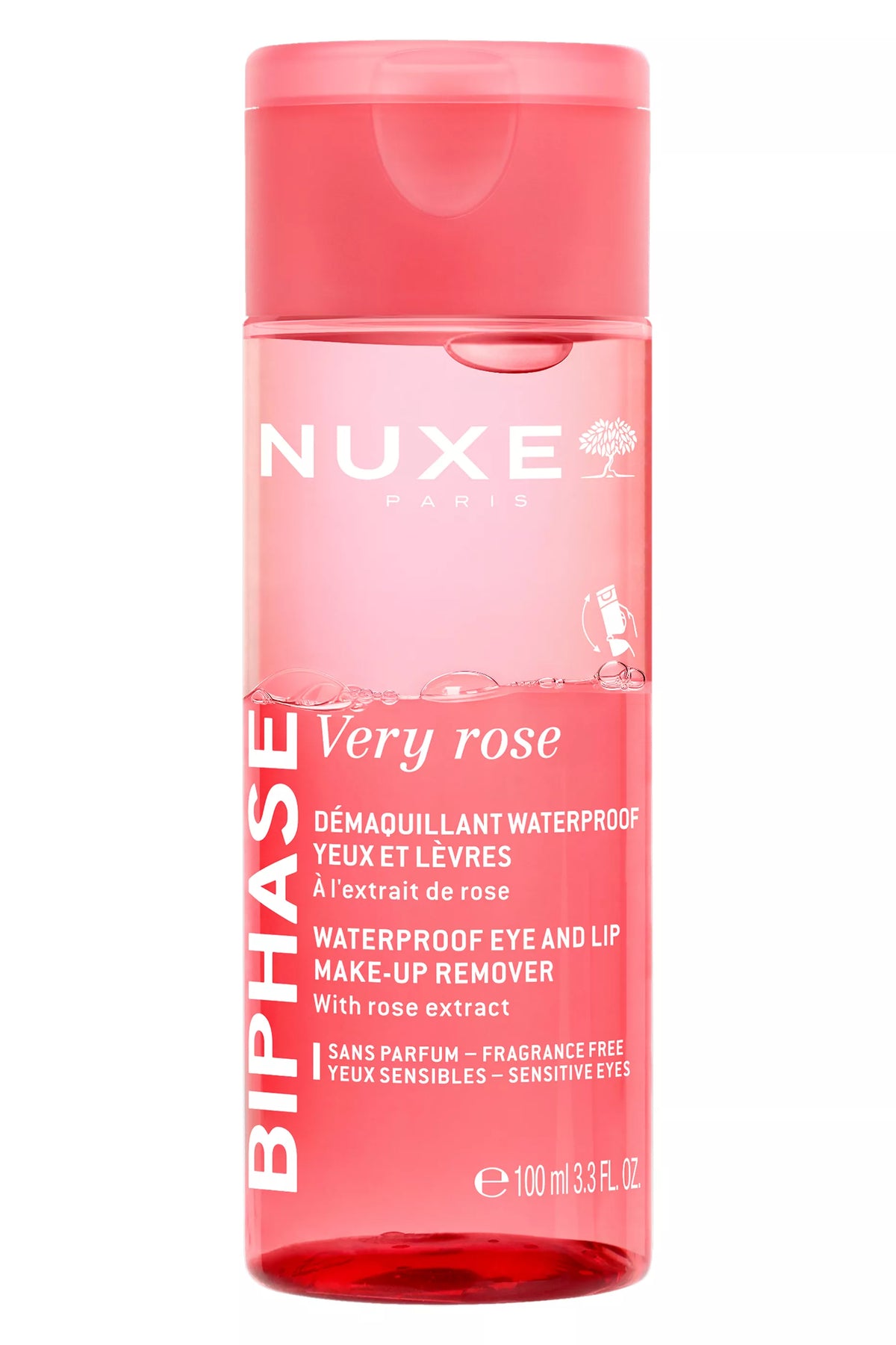 Nuxe Very Rose Gül Özlü Çift Bazlı Göz Makyajı Temizleme Suyu 100 ml