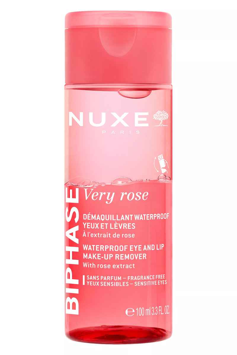 Nuxe Very Rose Gül Özlü Çift Bazlı Göz Makyajı Temizleme Suyu 100 ml