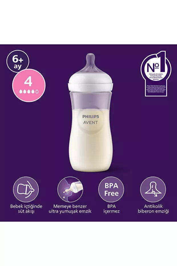 Philips Avent SCY906/01 Natural Response PP Biberon 330 ml 6+ Ay