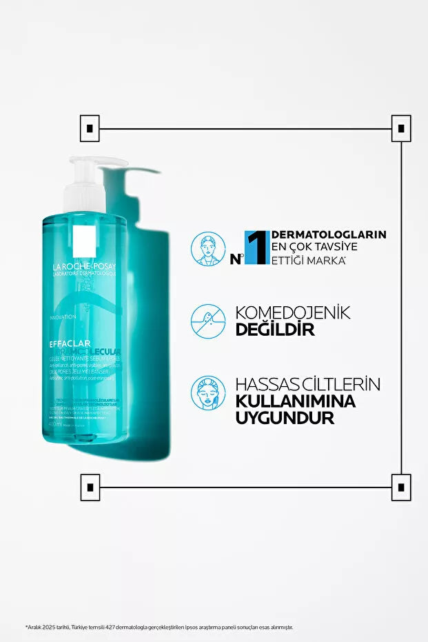 La Roche Posay Effaclar Supramolecular Gözenek ve Yağlanma Karşıtı Yüz Temizleme Jeli 400 ml