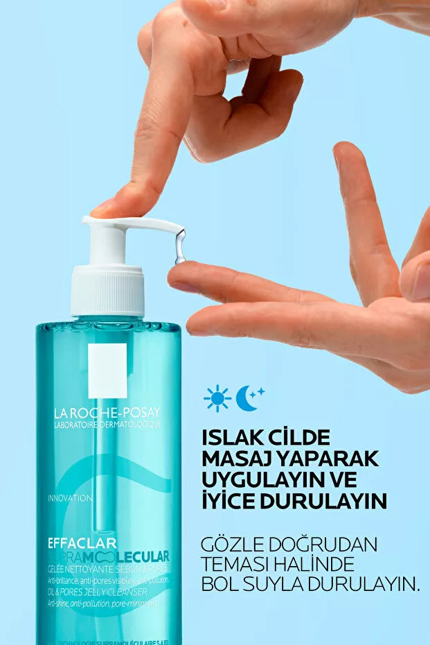 La Roche Posay Effaclar Supramolecular Gözenek ve Yağlanma Karşıtı Yüz Temizleme Jeli 400 ml