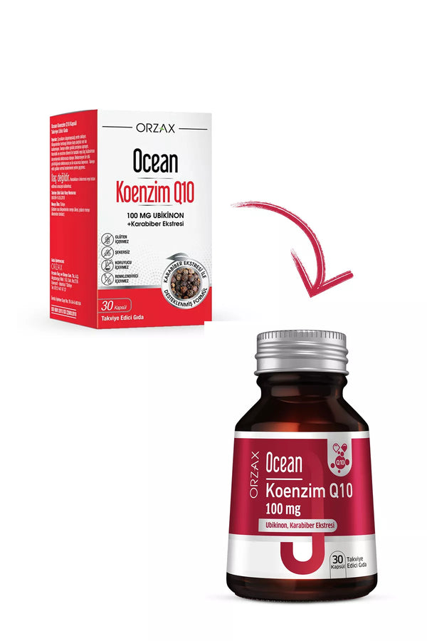Ocean Koenzim Q10 100 mg Ubikinon 30 Kapsül