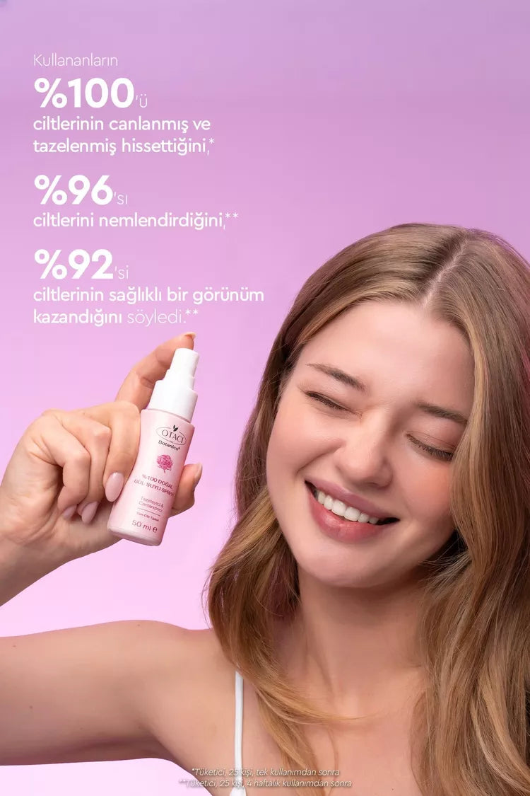 Otacı Botanics+ %100 Doğal Gül Suyu Spreyi 50 ml