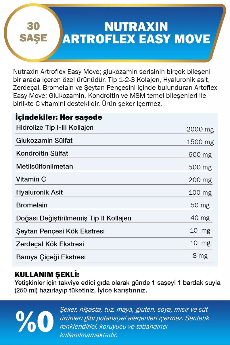 Nutraxin Artroflex Easy Move Kolajen 30 Saşe