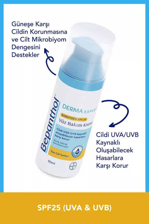 Bepanthol Derma Nemlendirici Besleyici Günlük Yüz Bakım Kremi 50 ml