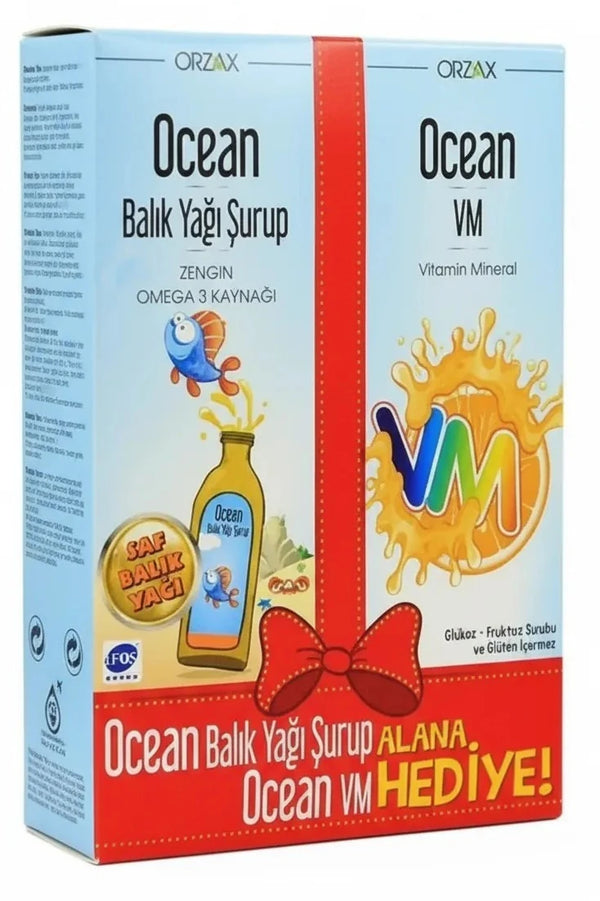 Ocean Balık Yağı Omega 3  Şurup + Ocean VM Vitamin Mineral Şurup