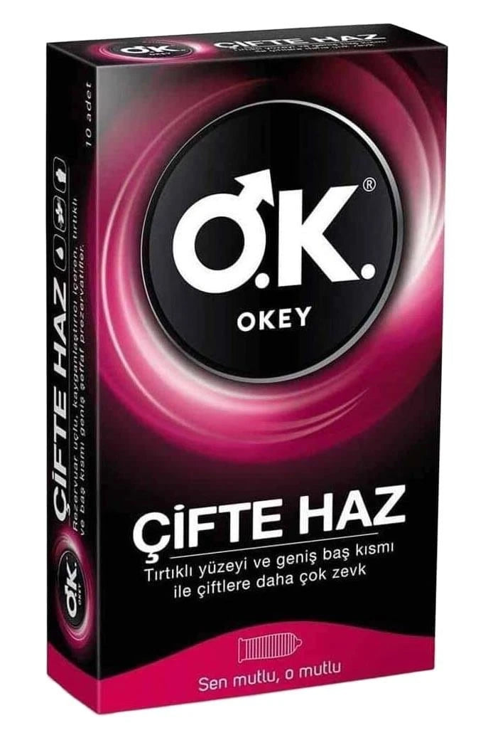 Okey Çifte Haz Prezervatif 10'lu