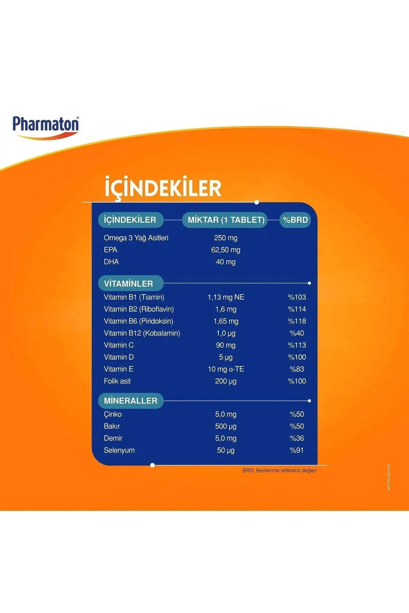 Pharmaton 50+ 30 Kapsül 5 Adet