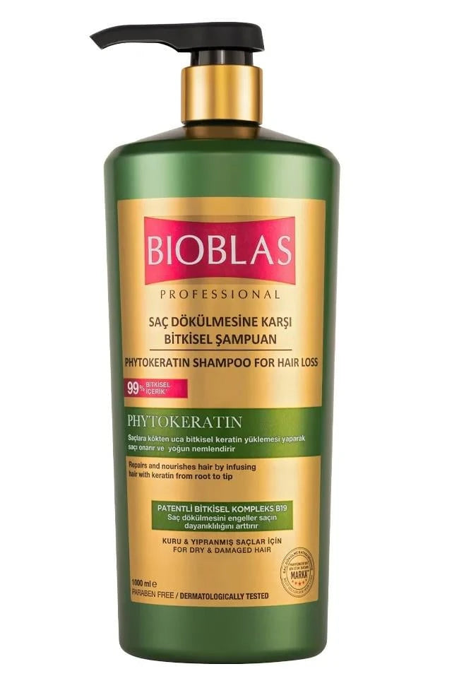 Bioblas Phyto Keratin Şampuan Dökülen, Kuru Ve Yıpranmış Saçlar İçin 1000 ml