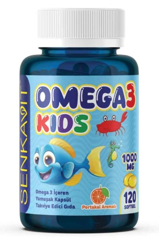 Senkavit Omega 3 Kids 1000 mg Portakal Aromalı 120 Softjel