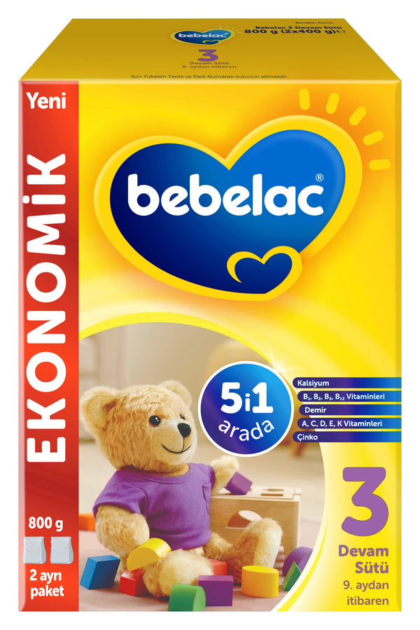 Bebelac 3 Devam Sütü 800 gr +9 Ay