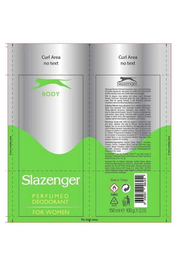 Slazenger Kadın Deodorant Yeşil 150 ml 5'li