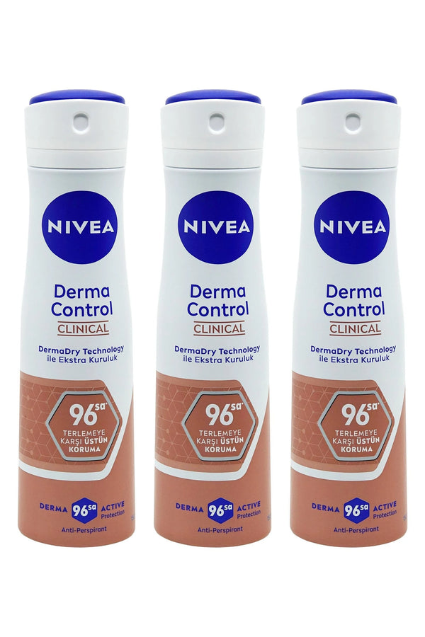Nivea Derma Control Clinical Deodorant 150 ml 3 Adet