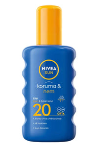 Nivea Sun Koruma ve Nem Spf 20 Güneş Spreyi 200 ml