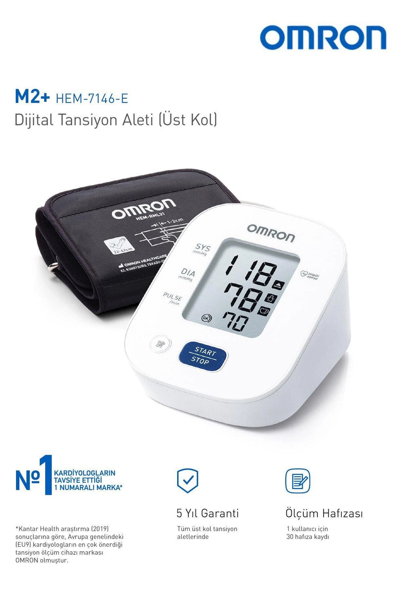 Omron M2+ Digital Koldan Ölçer Tansiyon Aleti
