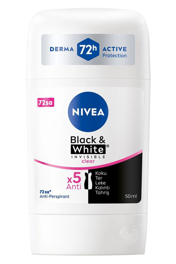 Nivea Black White Invisible Clear Stick Deodorant 50 ml
