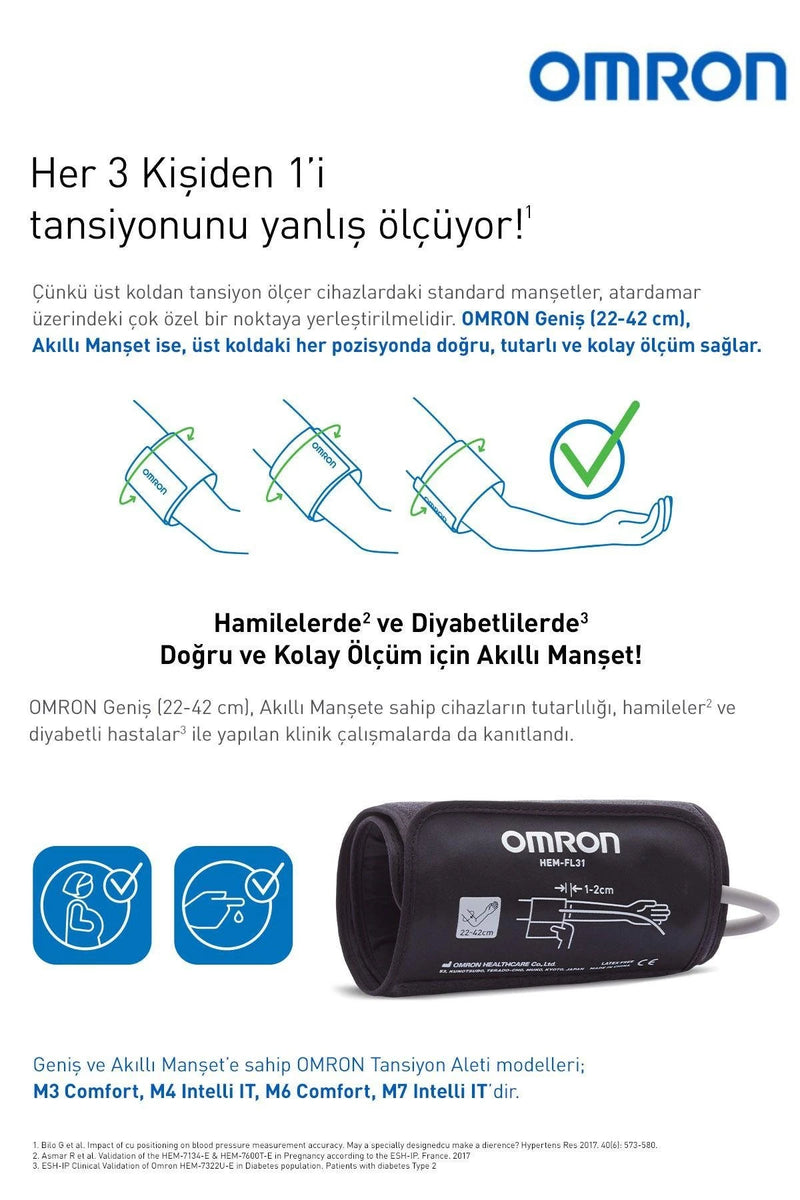 Omron M2+ Digital Koldan Ölçer Tansiyon Aleti