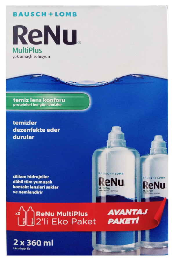 Bausch Lomb Renu Multiplus Lens Solüsyonu 2 x 360 ml Avantaj Paketi