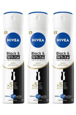 Nivea Black White Invisible İpeksi Pürüzsüzlük Deodorant 150 ml 3 Adet