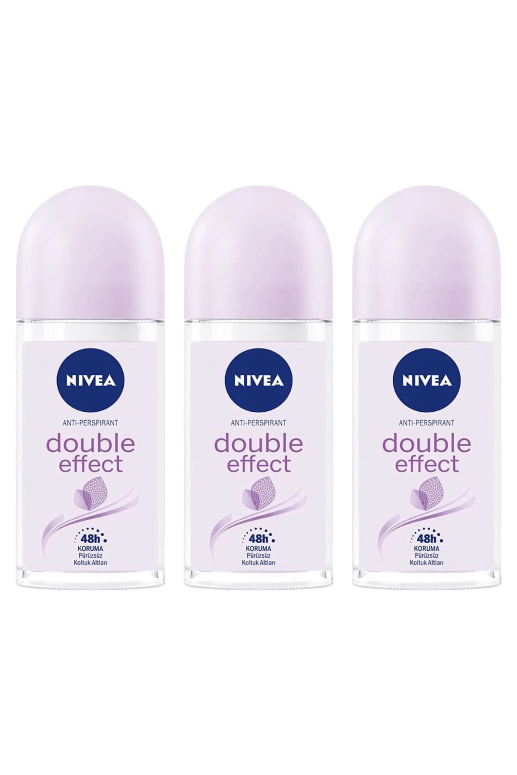 Nivea Double Effect Roll On 50 ml 3 Adet