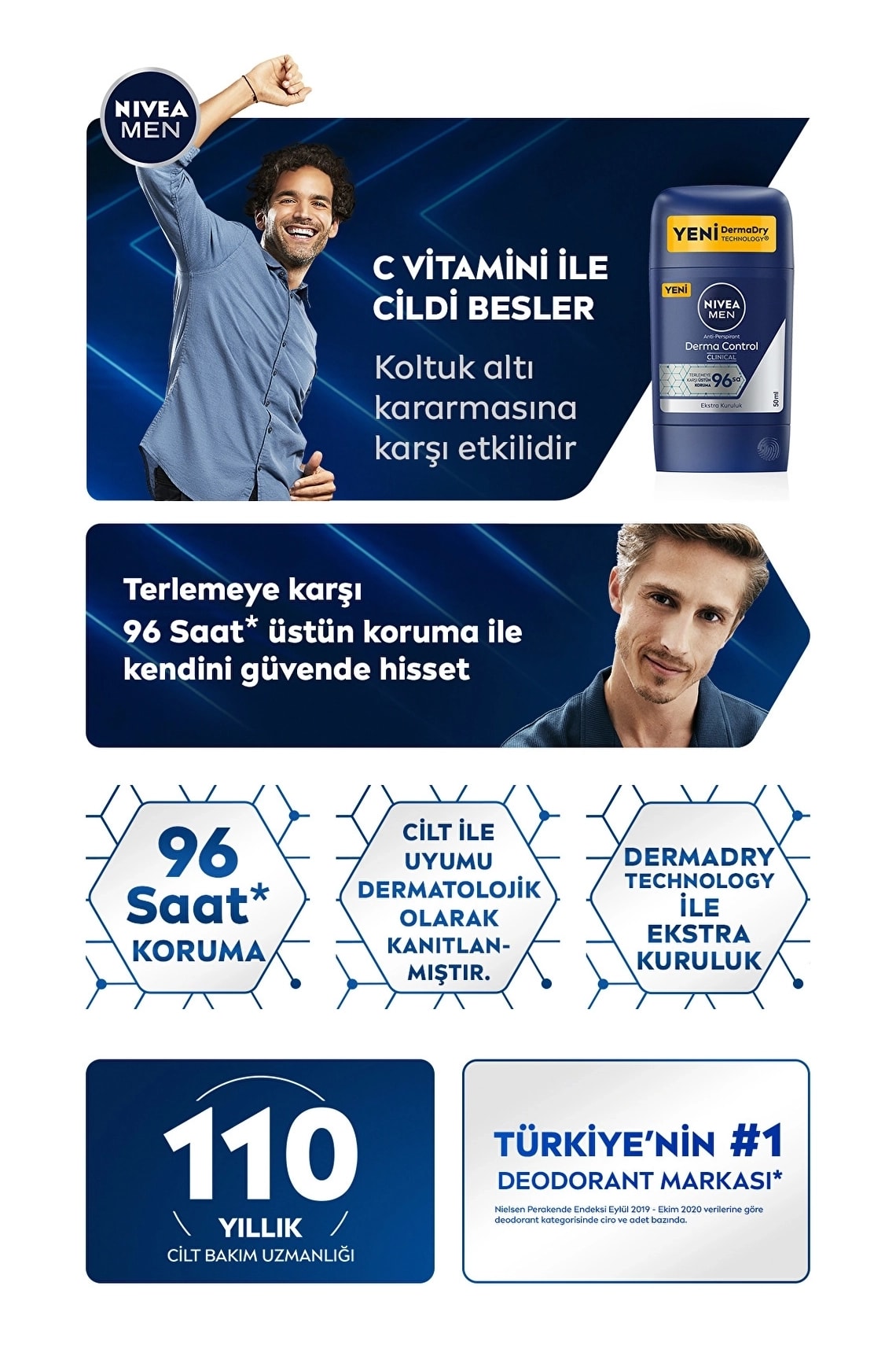 Nivea Men Derma Control Clinical Stick Deodorant 50 ml