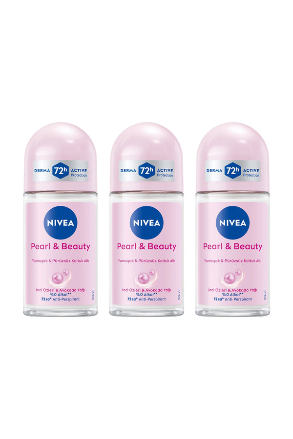 Nivea Pearl Beauty Roll On 50 ml 3 Adet