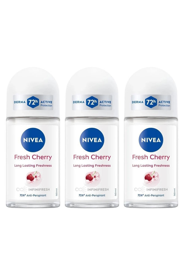 Nivea Fresh Cherry Roll On 50 ml 3 Adet