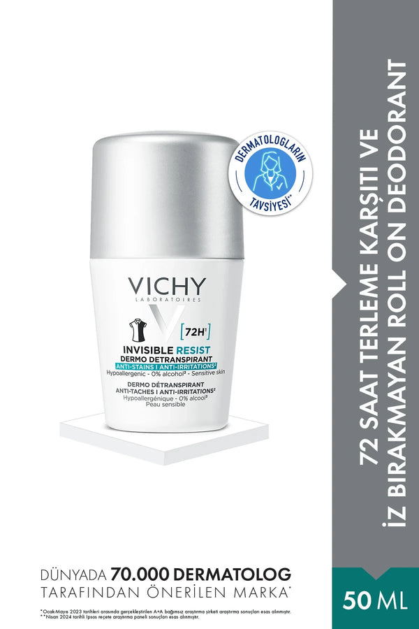 Vichy İnvisible Resist Beyaz İz ve Tahriş Karşıtı 72 Saat Etkili Roll On 50 ml
