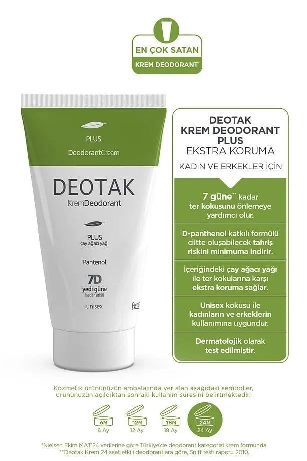Deotak Krem Deodorant Plus 35 ml