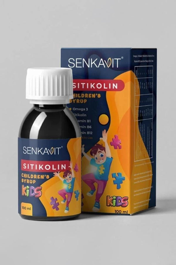 Senkavit Kids Sitikolin+Omega 3+Vitamin+B1+B6+B12 İçeren 100 ml Şurup 4'lü