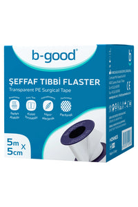 B Good Şeffaf Tıbbi Flaster 5m x 5cm