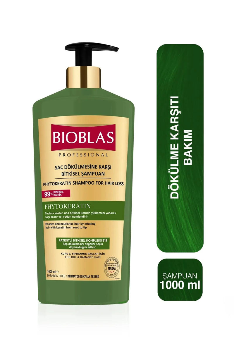 Bioblas Phyto Keratin Şampuan Dökülen, Kuru Ve Yıpranmış Saçlar İçin 1000 ml