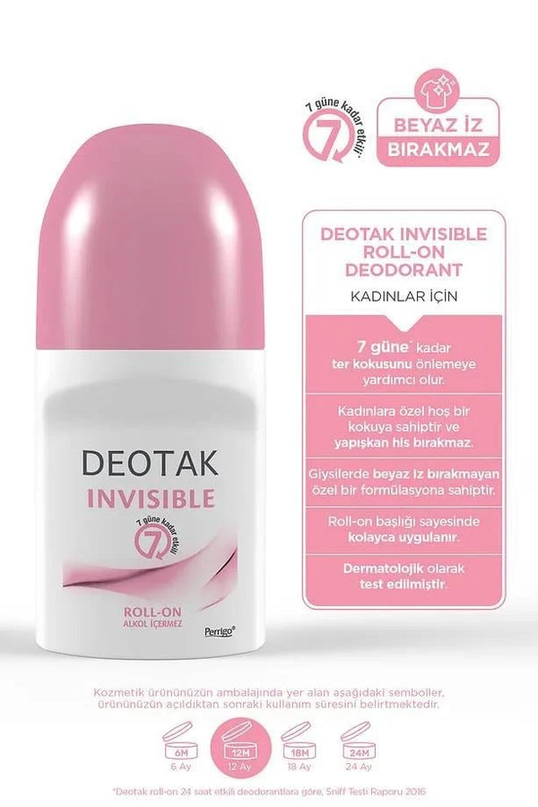 Deotak Invisible Roll-On Women Kadınlar İçin 35 ml 4'lü