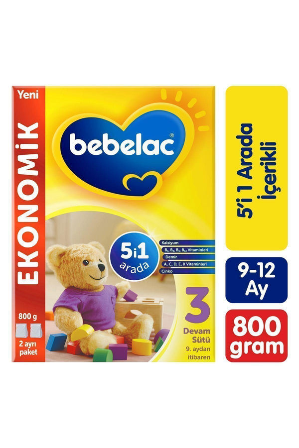 Bebelac 3 Devam Sütü 800 gr +9 Ay 2'li
