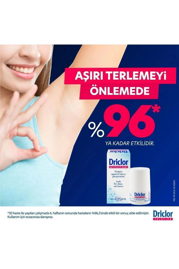 Driclor Aşırı Terleme Önleyici Antiperspirant Roll-On 20 ml 4'lü