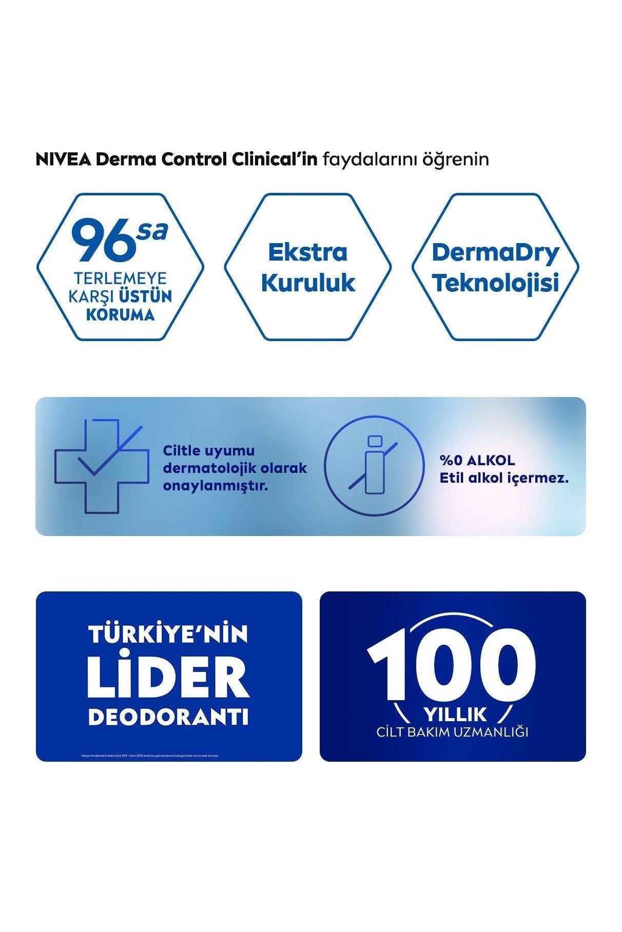 Nivea Derma Control Clinical Deodorant 150 ml 5 Adet