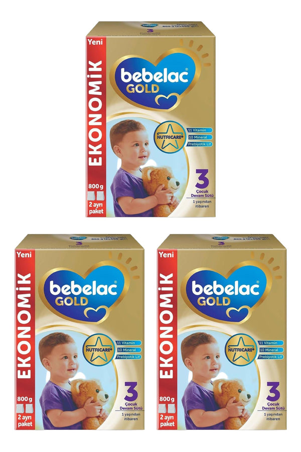 Bebelac Gold 3 Devam Sütü 800 gr +1 Yaş 3'lü