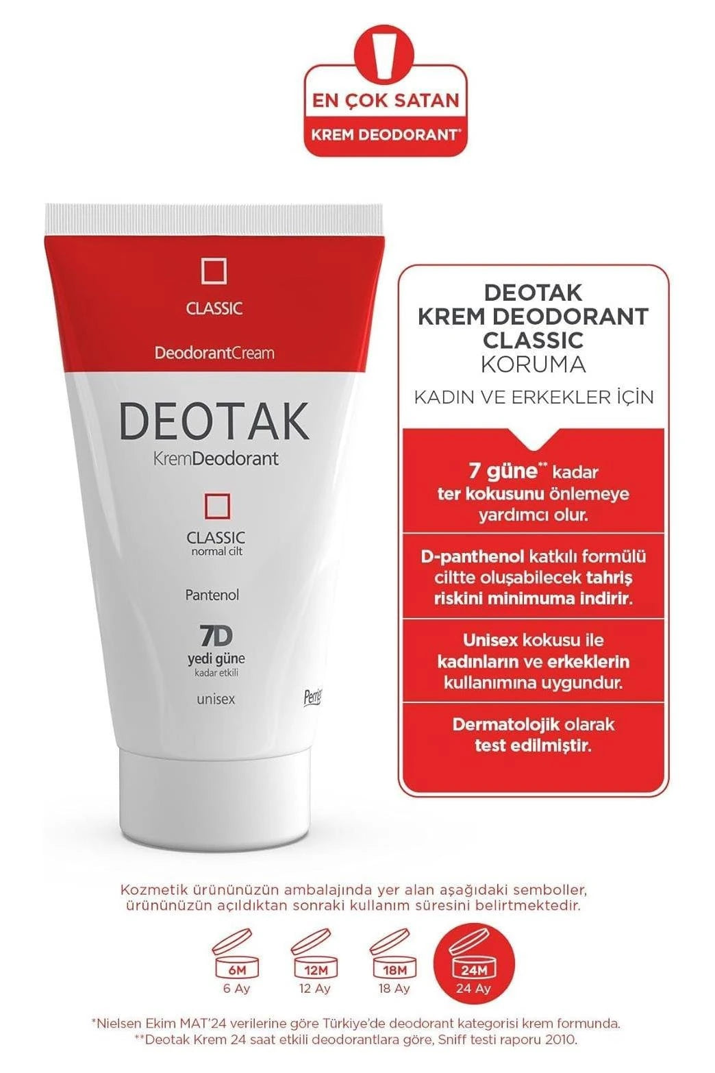 Deotak Krem Deodorant Classic 35 ml 5'li