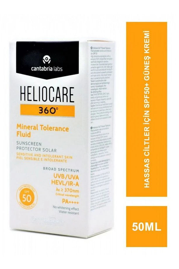 Heliocare 360 Mineral Tolerance Fluid Güneş Koruma Kremi Spf 50 50 ml Hasas Ciltler İçin