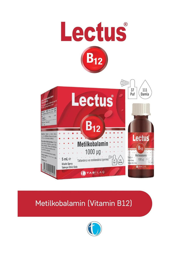 Lectus Metilkobalamin B12 Dil Altı Sprey 5 ml