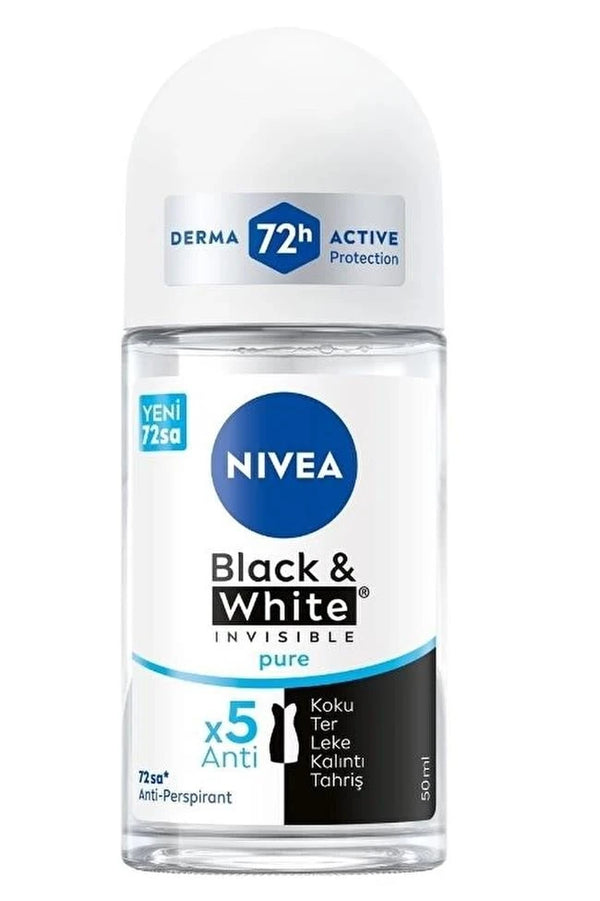 Nivea Black White Invisible Pure Roll On 50 ml