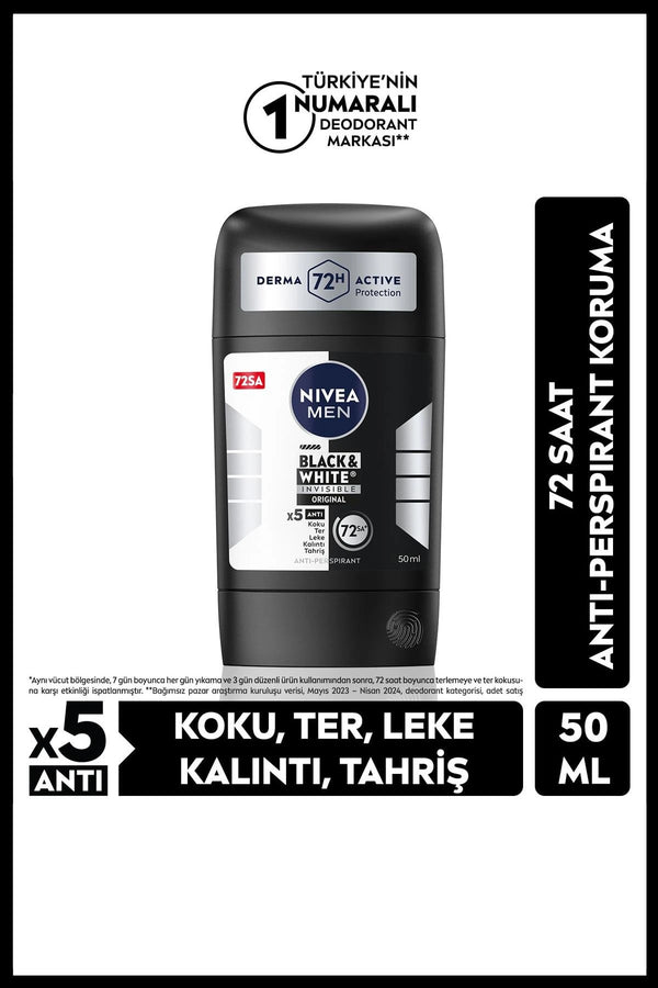 Nivea Men Black White Invisible Original Stick Deodorant 50 ml