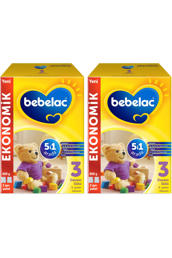 Bebelac 3 Devam Sütü 800 gr +9 Ay 2'li