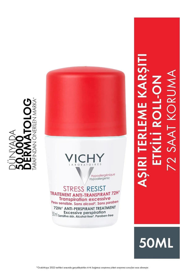 Vichy Stress Resist 72 Saat Etkili Terleme Karşıtı Roll On 50 ml 5 Adet
