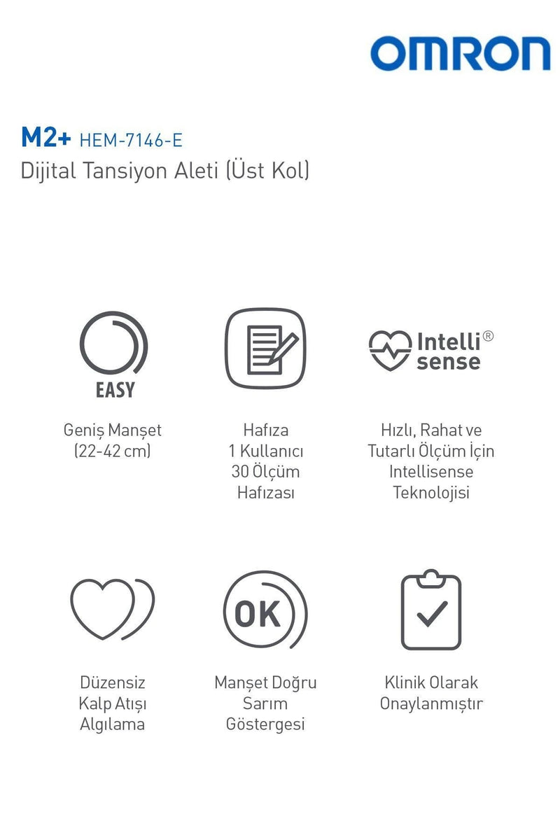 Omron M2+ Digital Koldan Ölçer Tansiyon Aleti