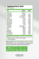 Ocean Multi Vitamin Mineral Balık Yağı Bal ve Portakal Aromalı 150 ml 3 Adet