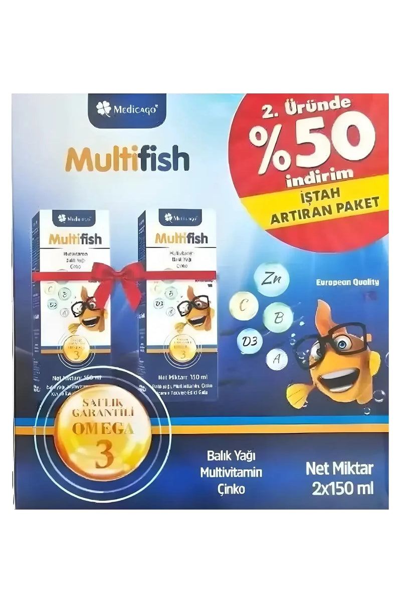 Medicago Multifish Şurup 150 ml - 2li Avantaj Paket