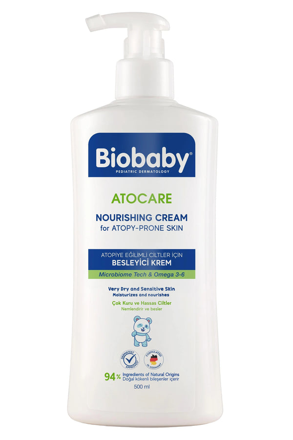 Biobaby Kuru Ve Hassas Ciltler İçin Besleyici Bebek Kremi 500 Ml