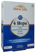 New Life 4 Hepa 30 Yumuşak Kapsül - Silibin Fosfolipid - Kolin - Enginar Yaprağı ve Karahindiba Kök Ekstresi